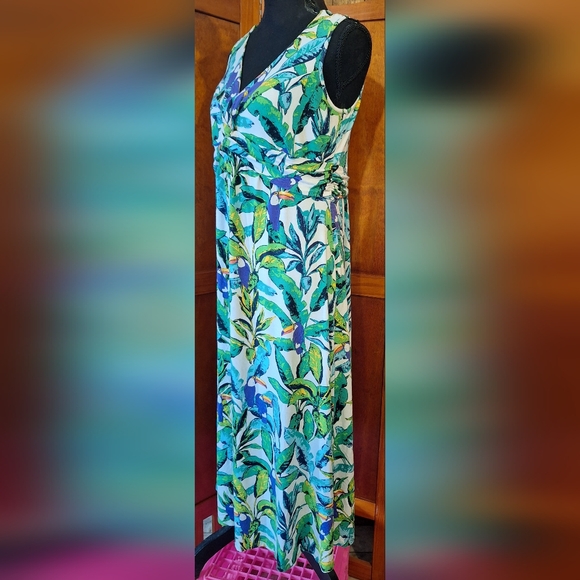 🎋SIGNATURE COLLECTION women's long pull-over sleeveless dress. Size M (8-10) - Picture 3 of 8